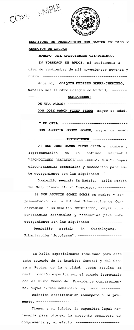 1 extracto de la Escritura