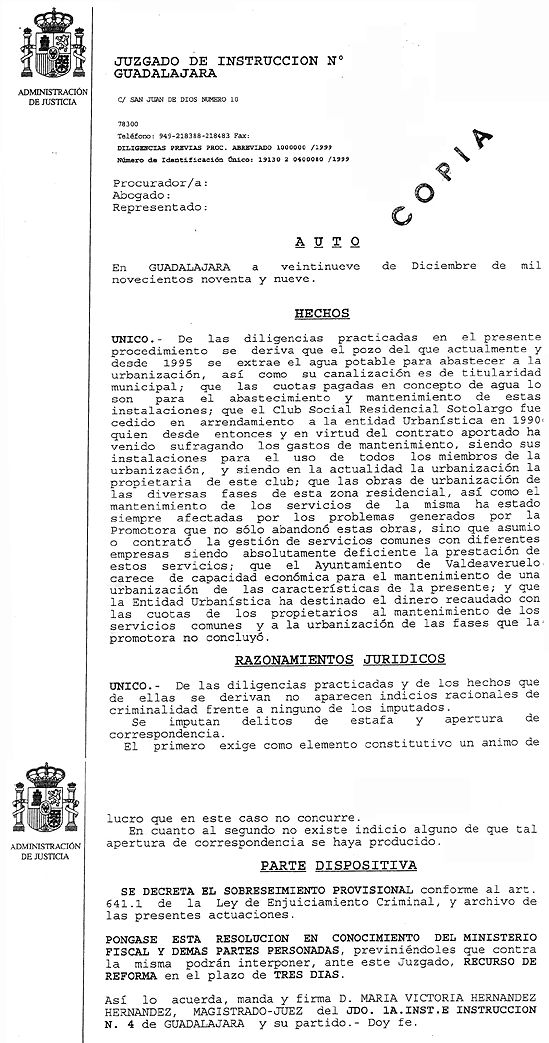 Auto de sobreseimiento